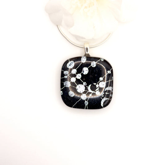 Cosmic Dichroic Fused Glass Necklace - 3904
