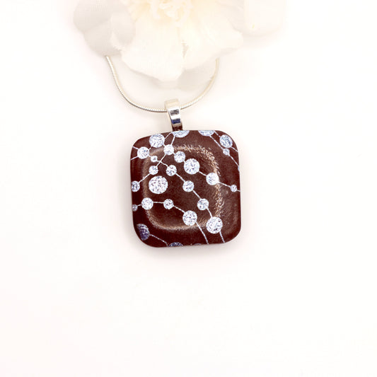 Cosmic Dichroic Fused Glass Necklace - 3905