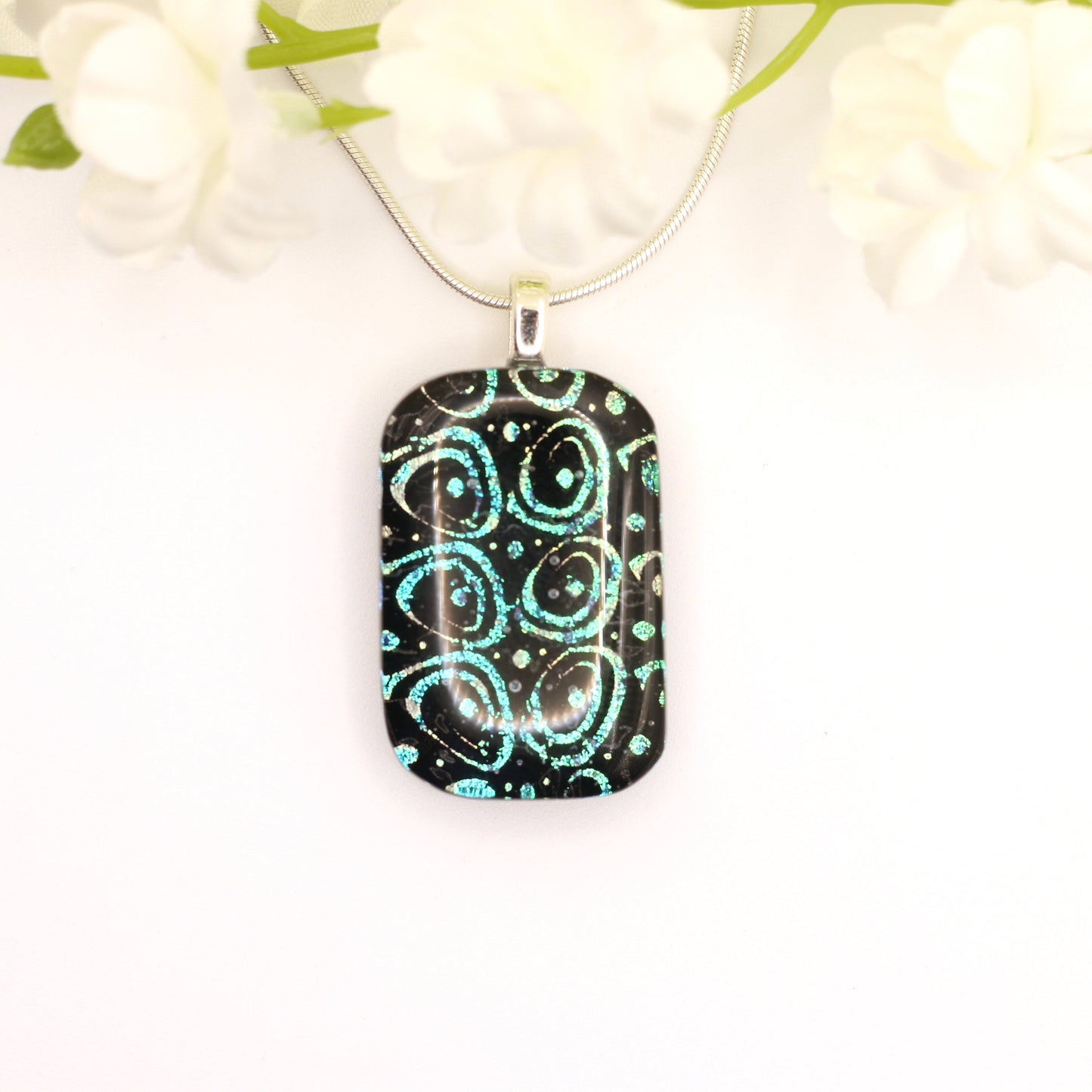 Enigma Dichroic Fused Glass Necklace - 3917