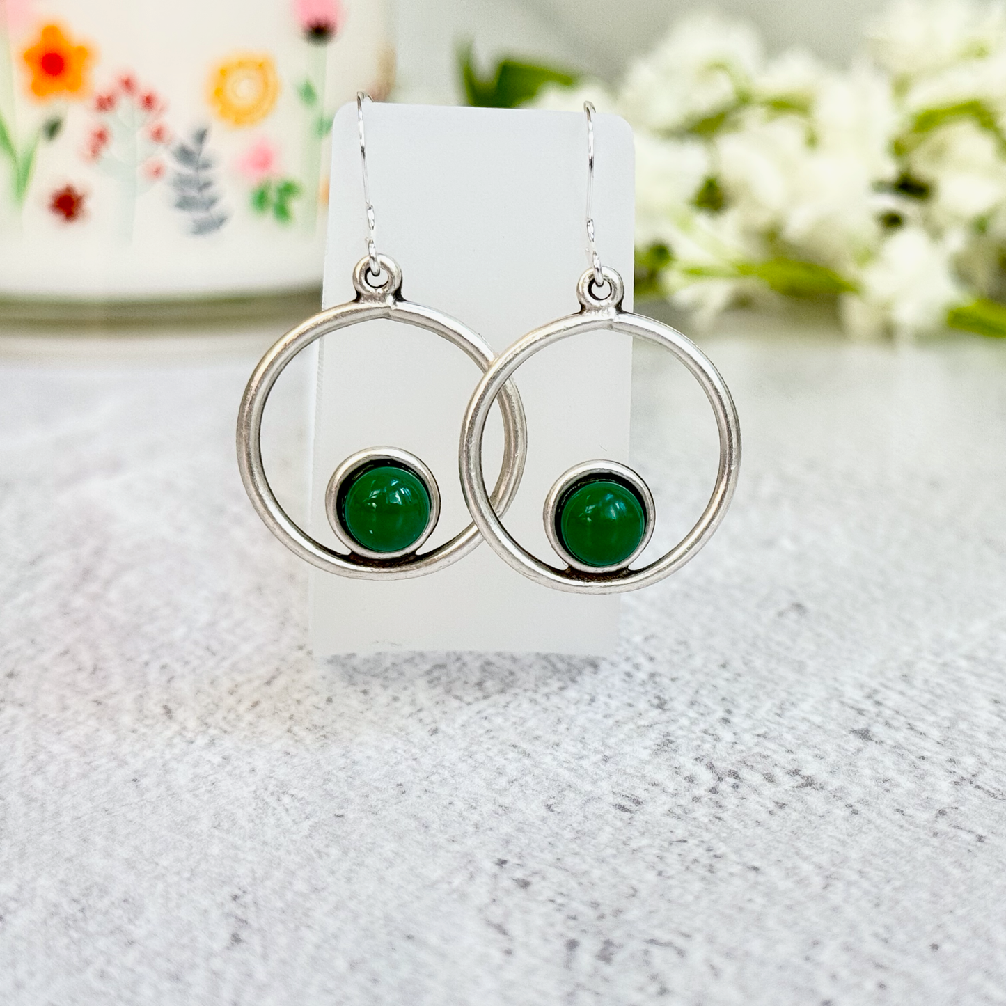 Hoop Fused Glass Earrings - Large - 4269