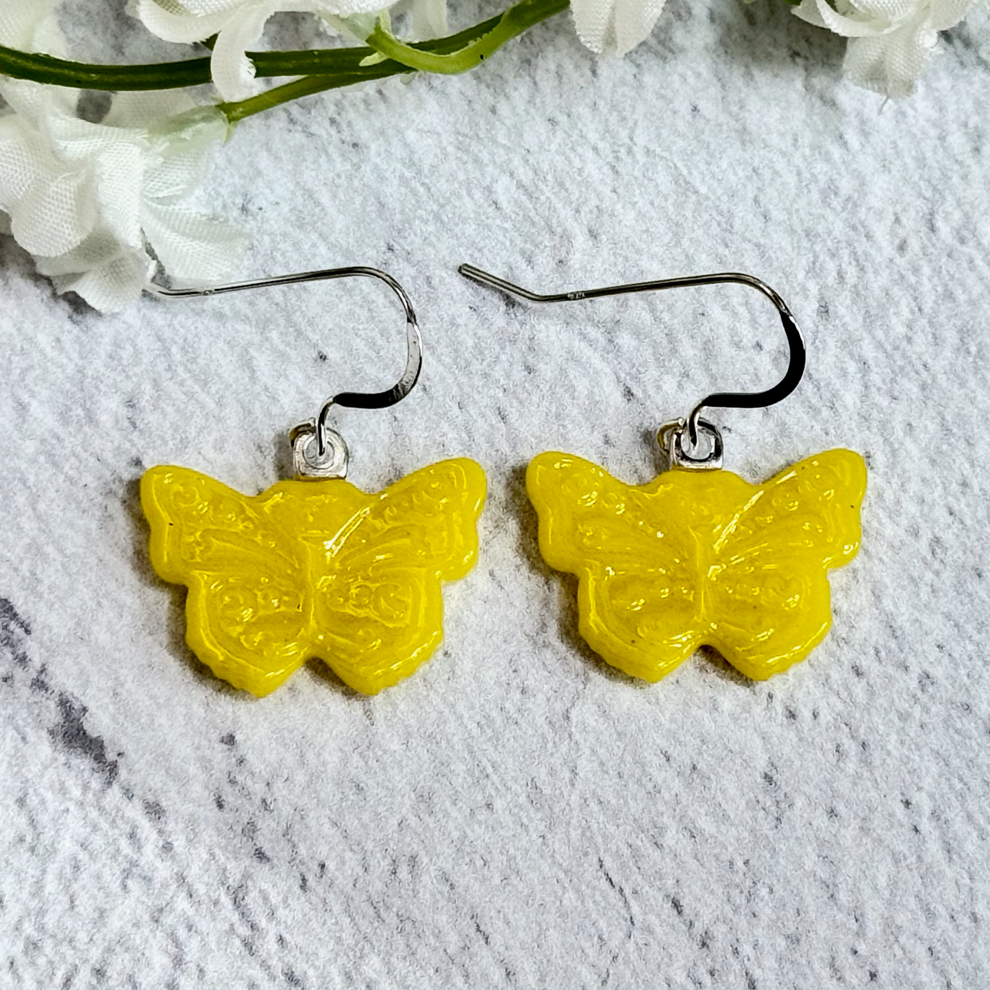 Butterfly Fused Glass Earrings - 4366