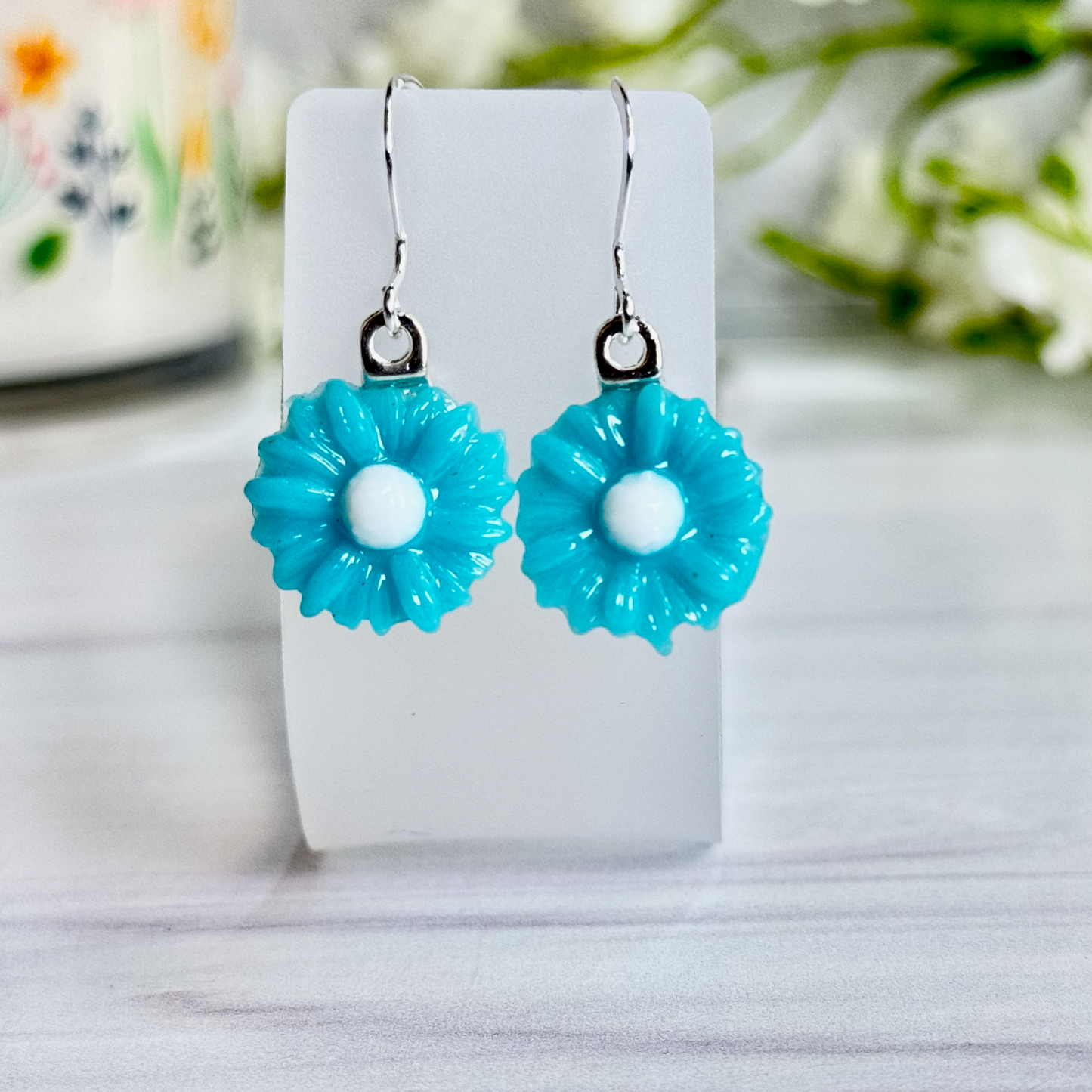 Daisy Fused Glass Earrings (Small) - 4397