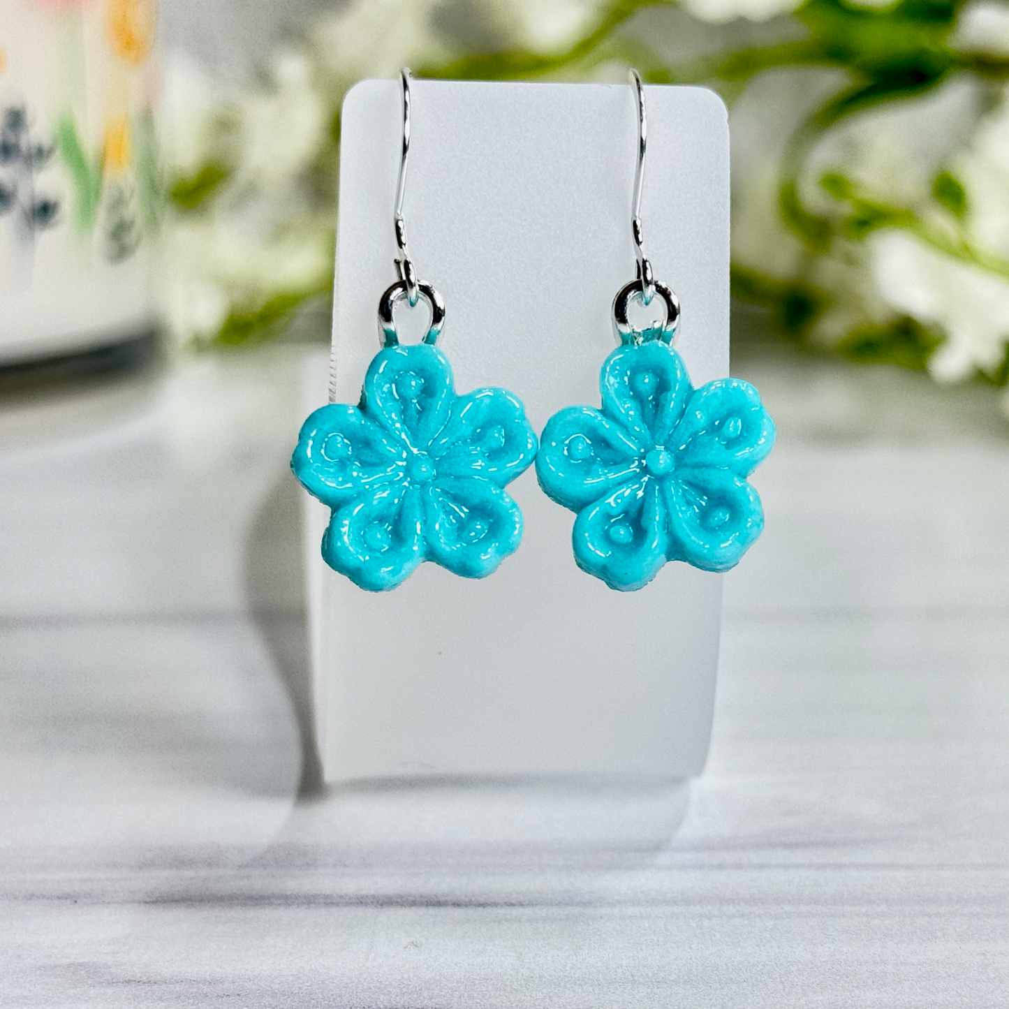 Petals Fused Glass Earrings - 4402