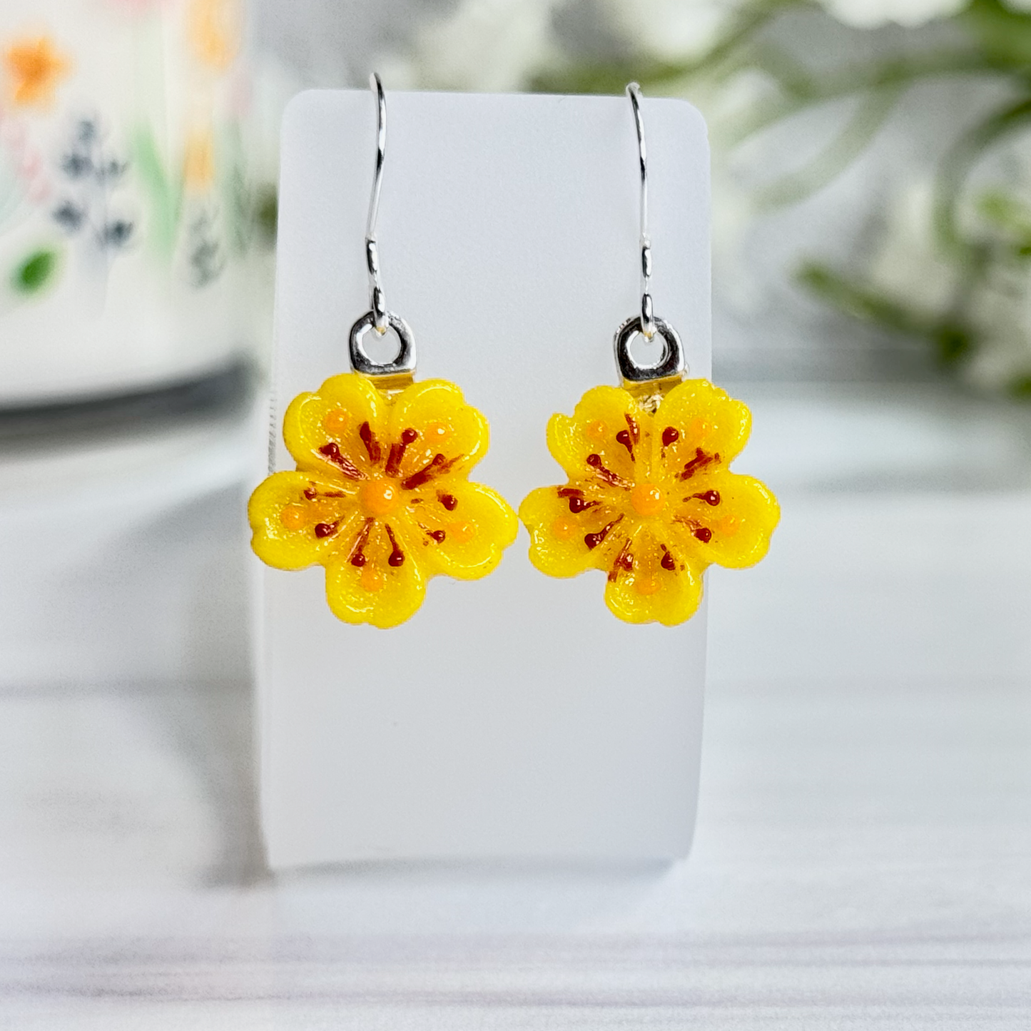 Petals Fused Glass Earrings - 4404