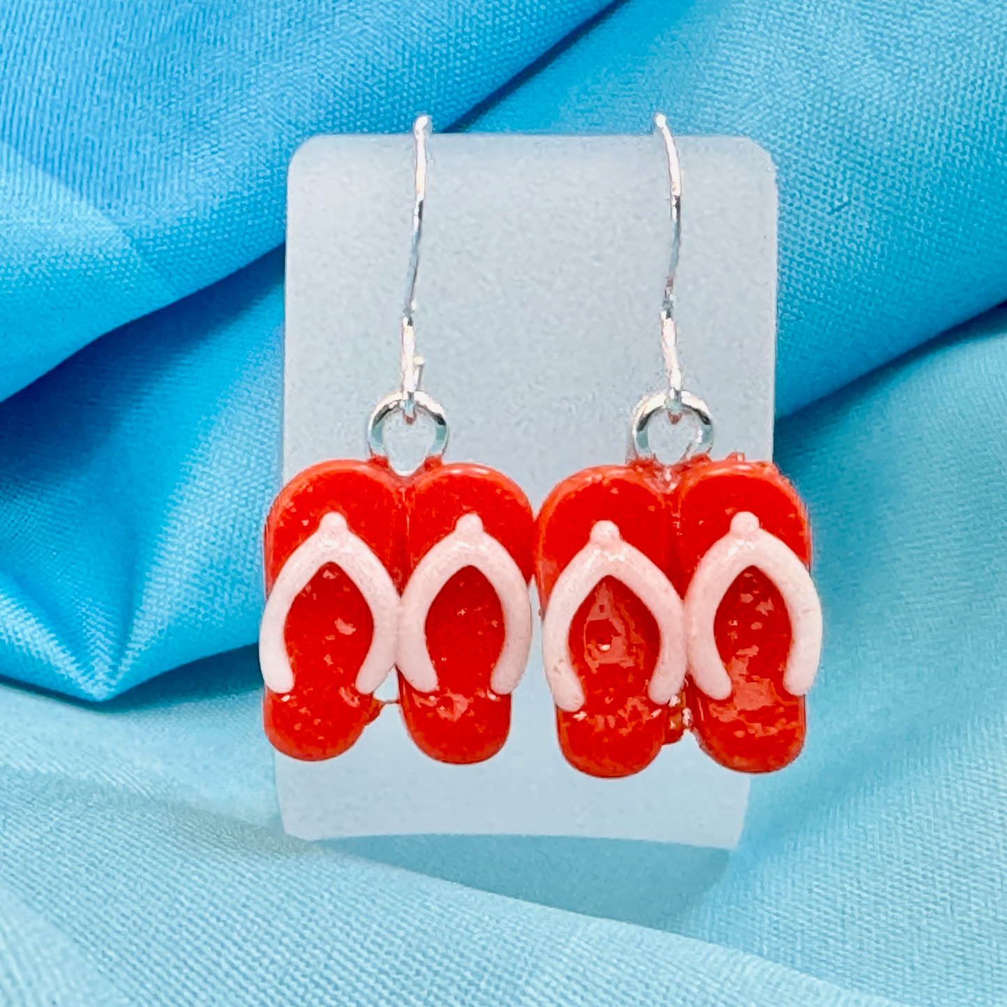 Flip Flop Fused Glass Earrings - 4499