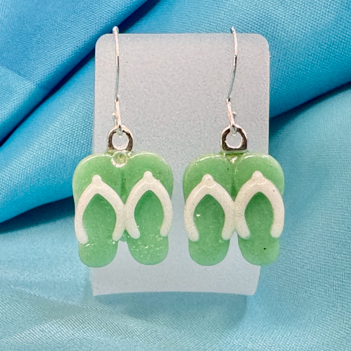 Flip Flop Fused Glass Earrings - 4499