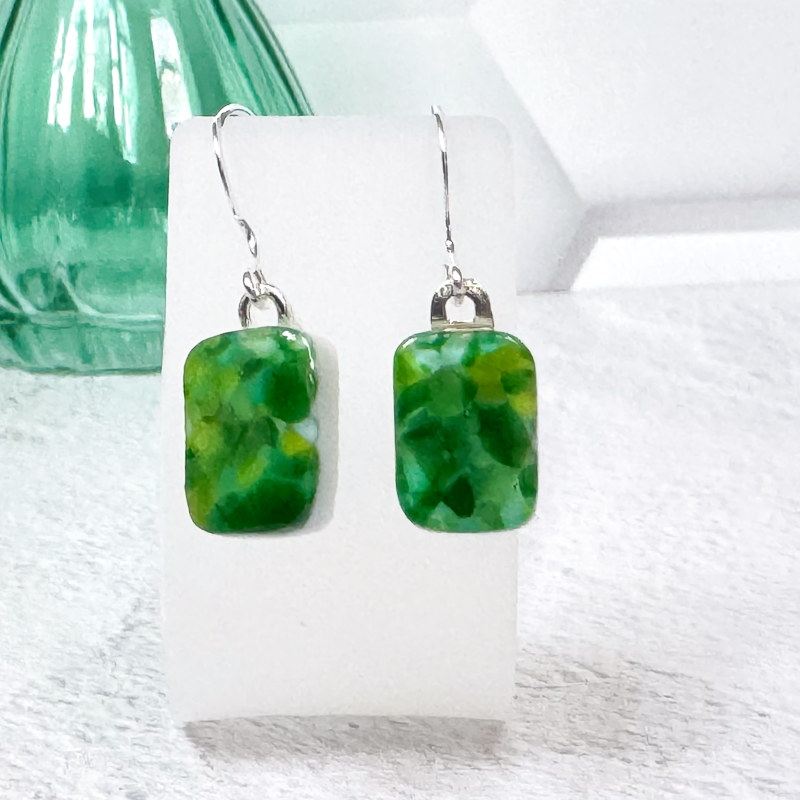 Tropic Ocean Fused Glass Necklace - 4730