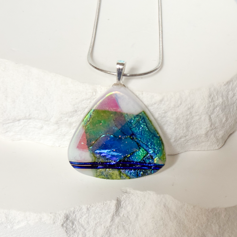 Indescribable Dichroic Fused Glass Necklace - 4963