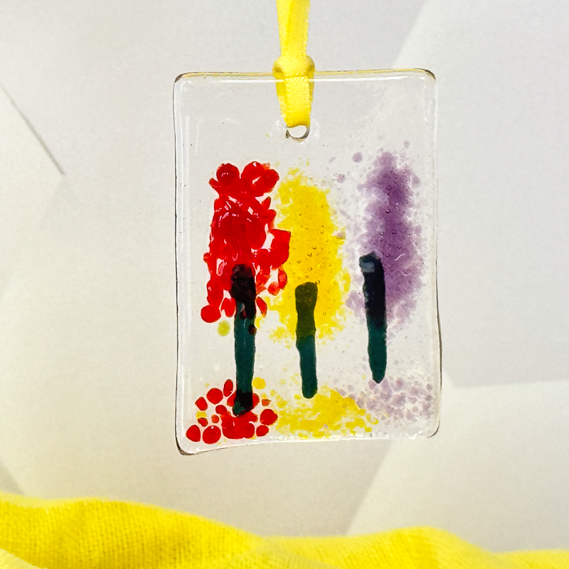 Fused Glass Suncatcher with or without Greeting Card-4989