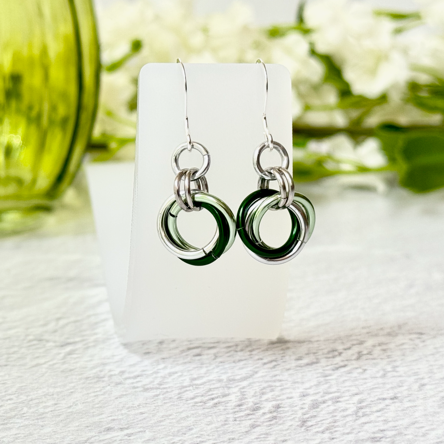 Rosette Chainmail Earrings - 9310