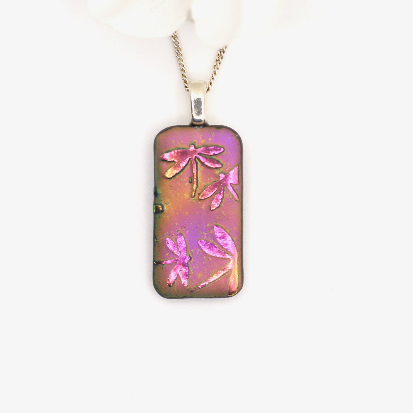 Fused Glass Necklace - 3627