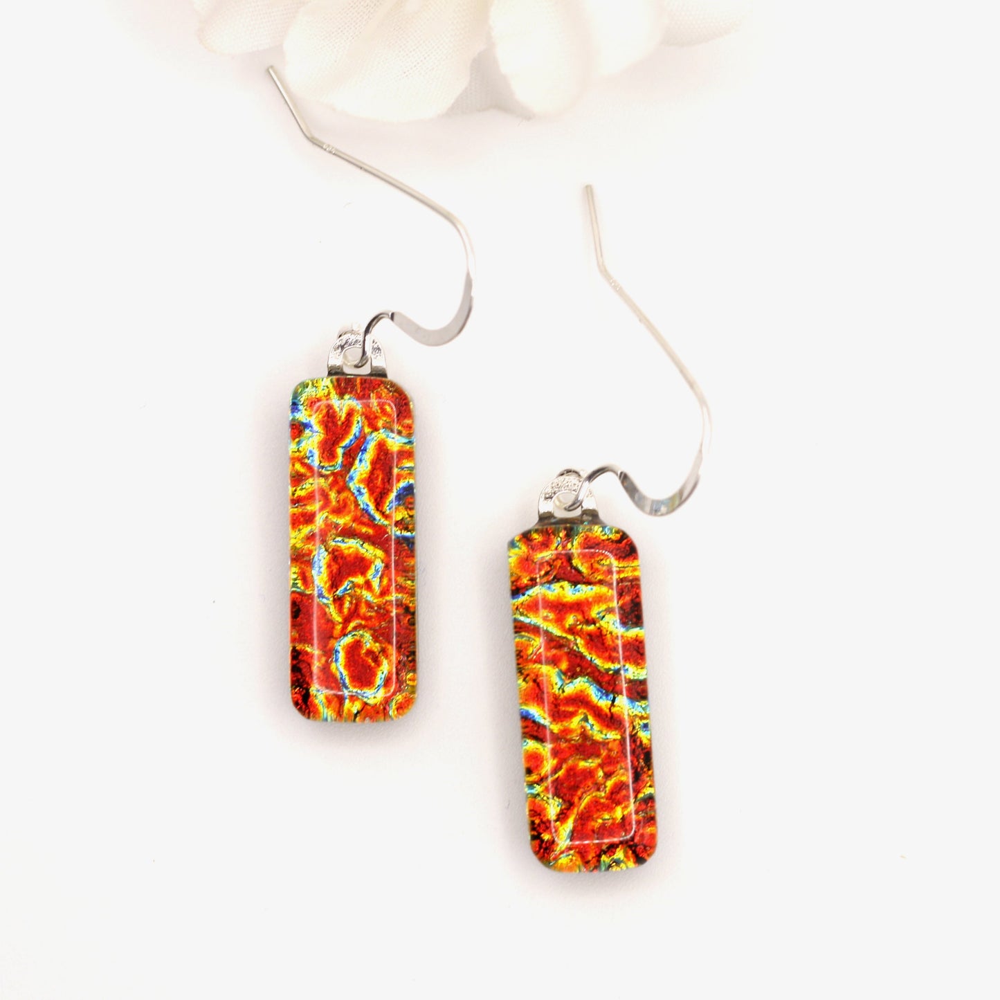 Fused Glass Earring - 3629