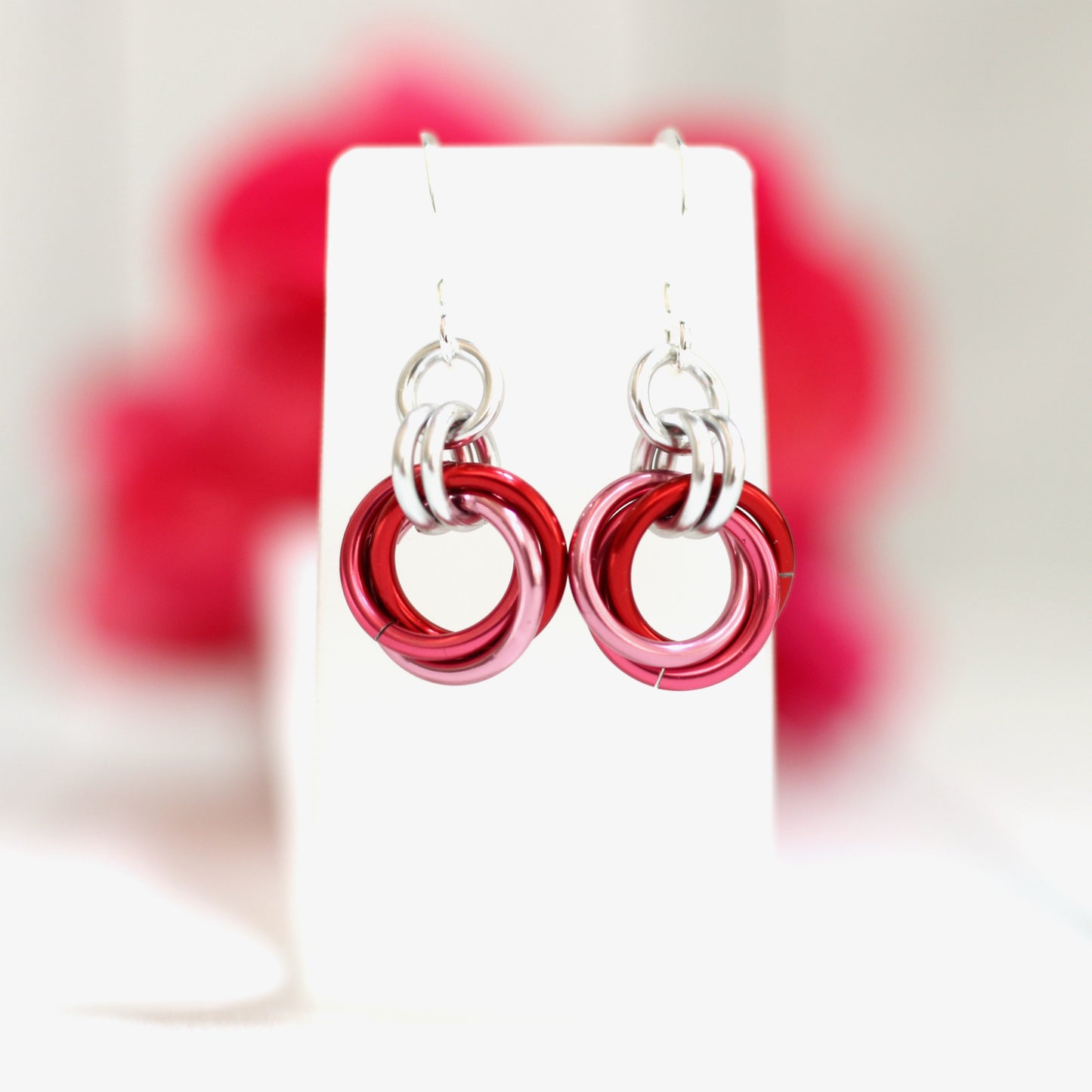 Rosettes Chainmail Earrings - 9303