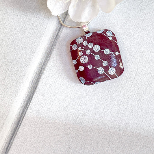 Cosmic Dichroic Fused Glass Necklace - 3905