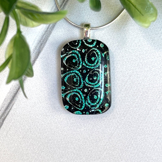 Enigma Dichroic Fused Glass Necklace - 3917