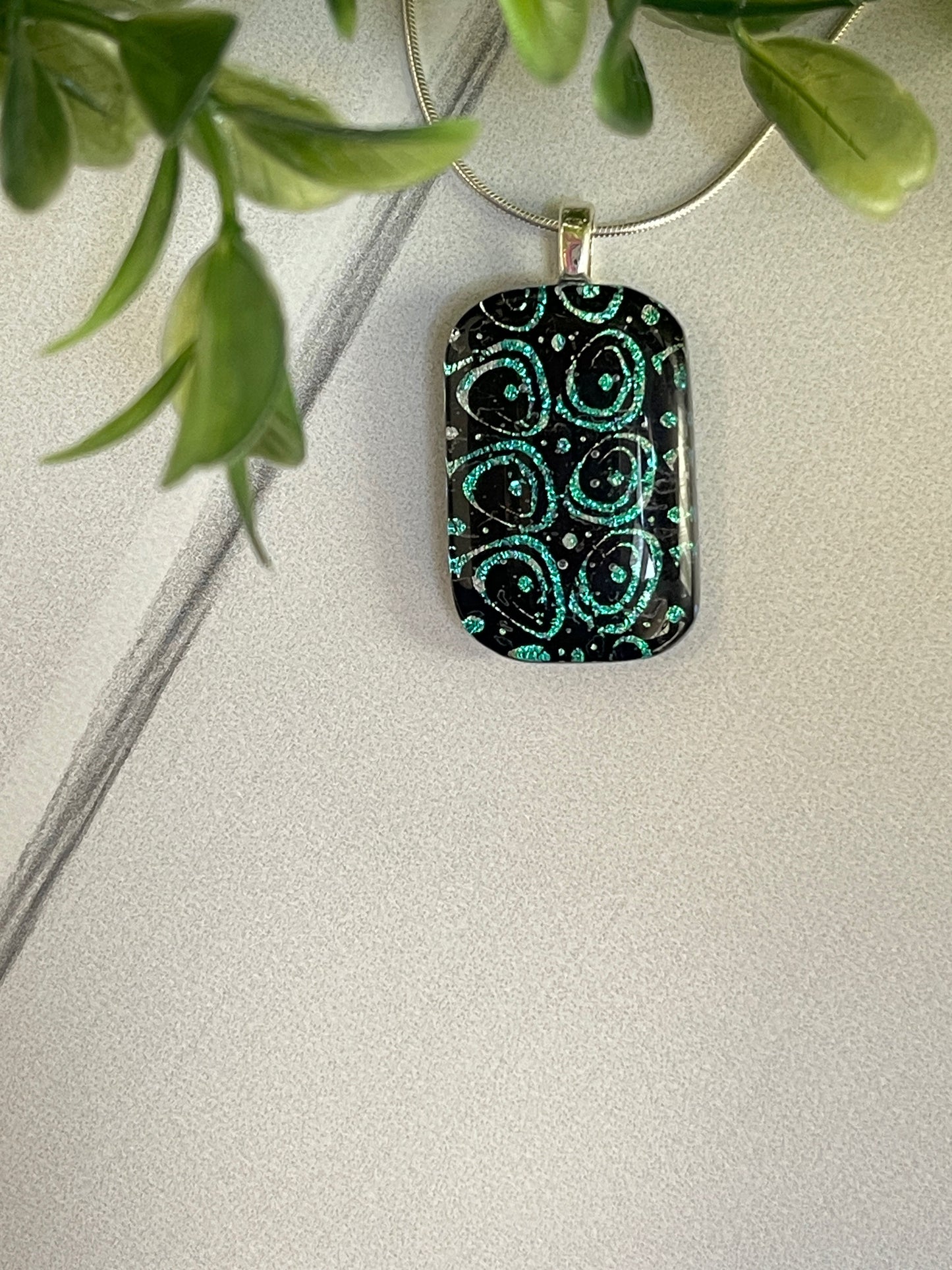 Enigma Dichroic Fused Glass Necklace - 3917