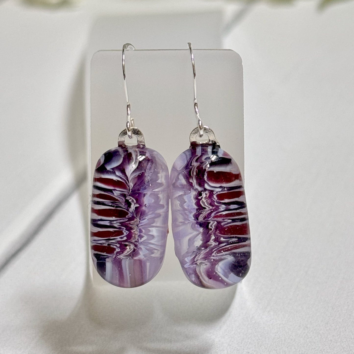 Reptilian Fused Glass Earrings - 4047