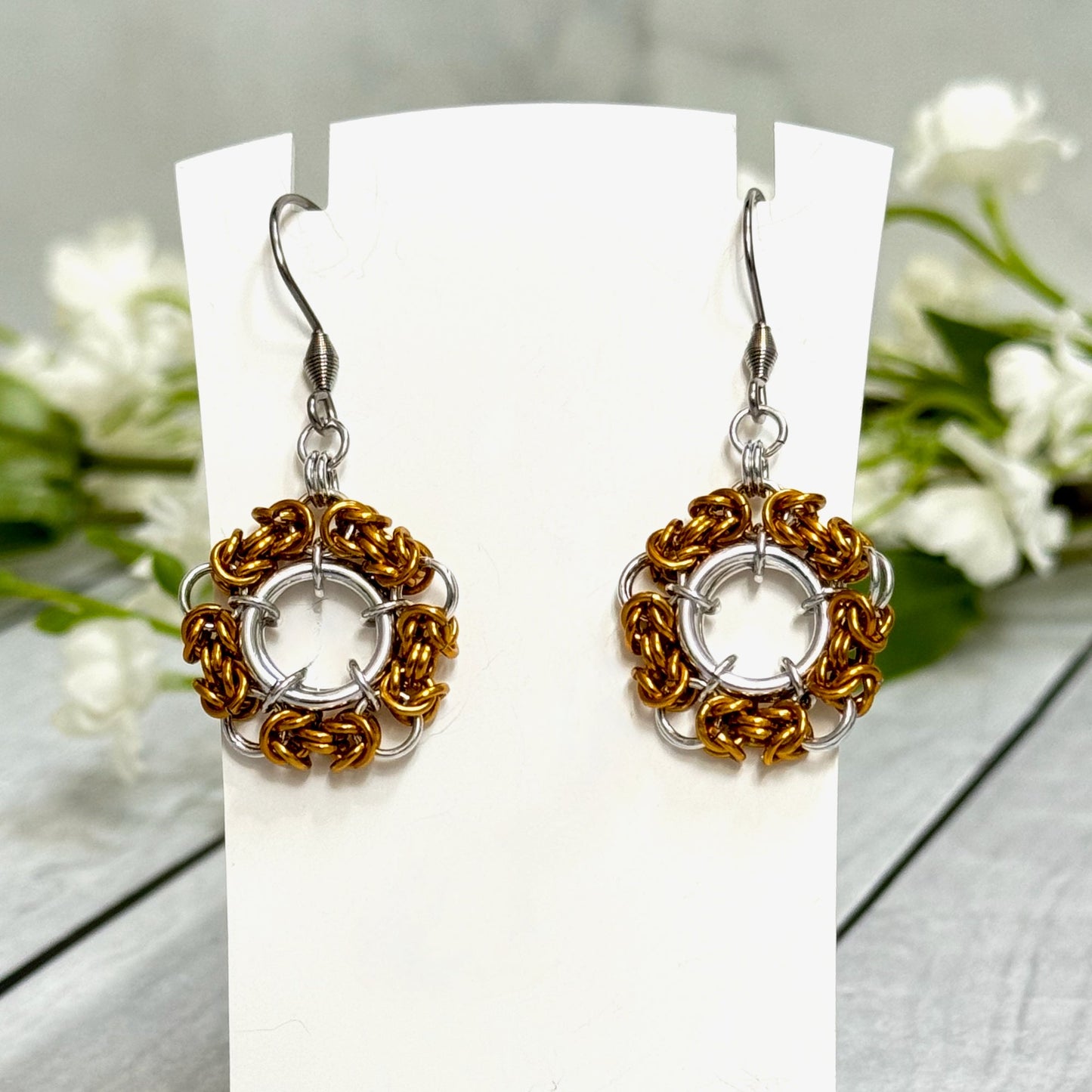 Byzantine Portal Chainmail Earrings - 4083