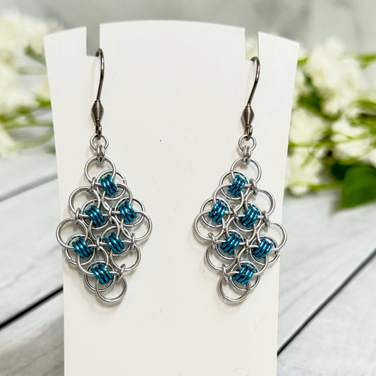 Conundrum Chainmail Earrings - 4084