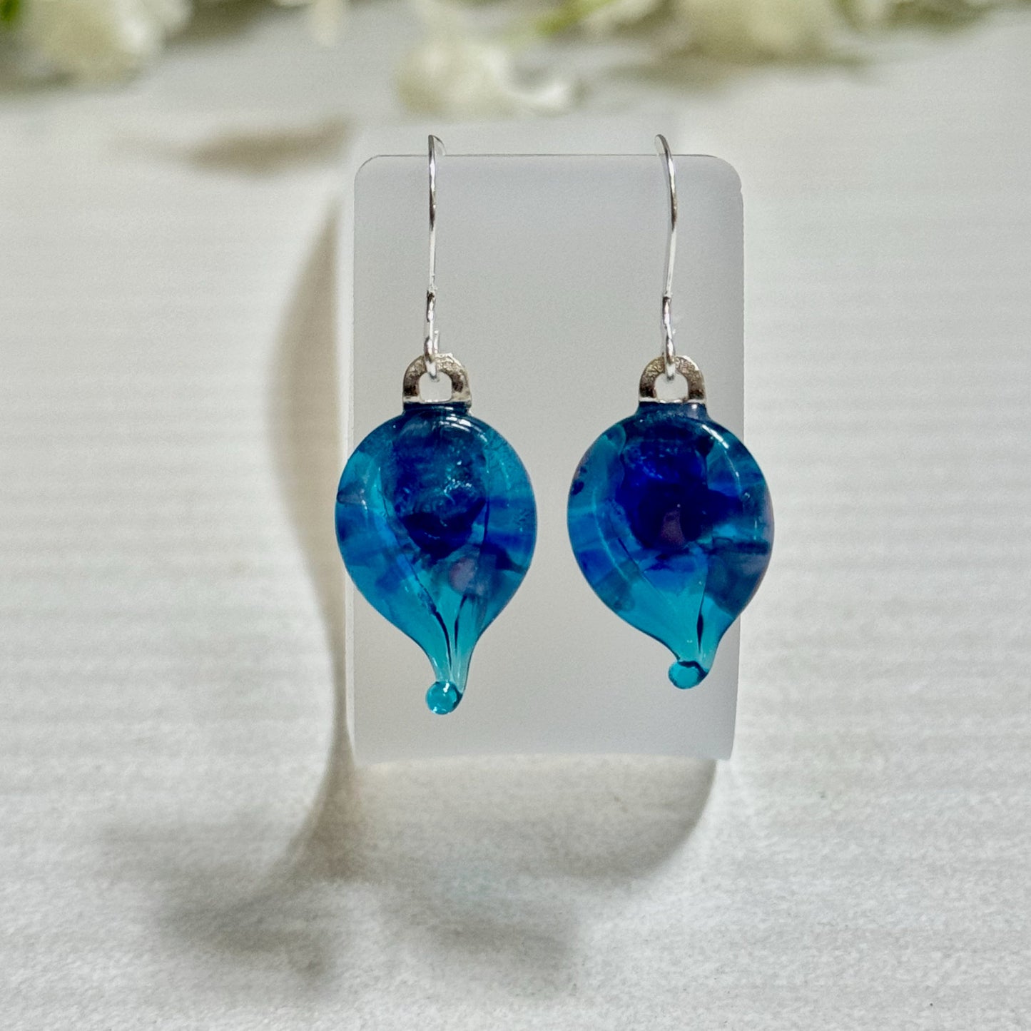 Fluid Fused Glass Earrings - 4191