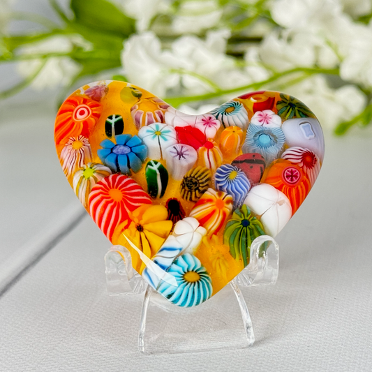 Fused Glass Pocket Heart - 4234