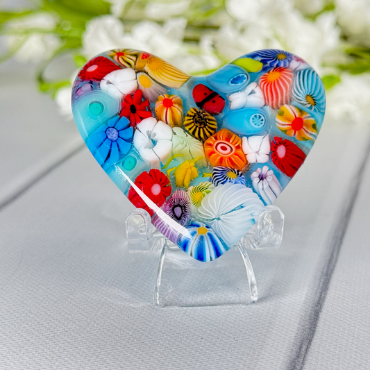 Fused Glass Pocket Heart - 4236