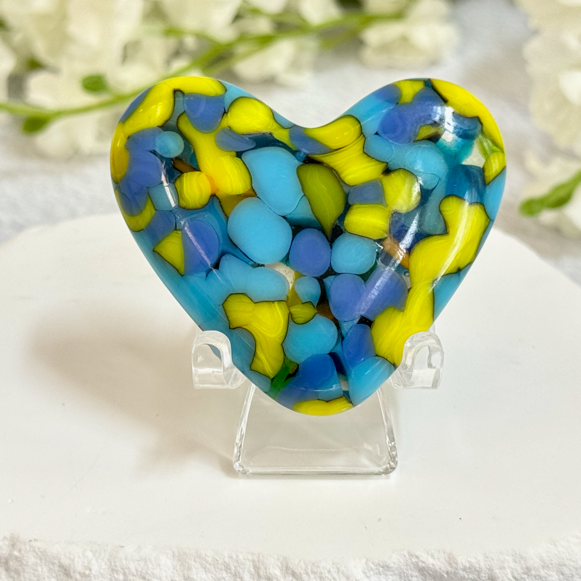 Fused Glass Pocket Heart - 4473