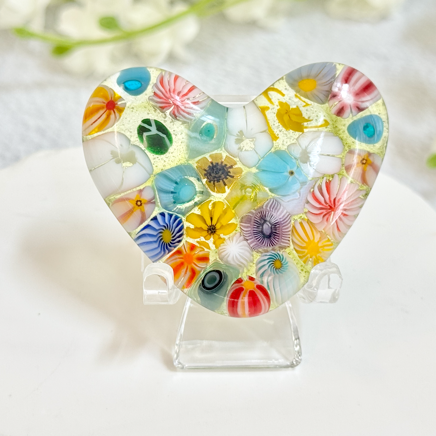 Fused Glass Pocket Heart - 4476