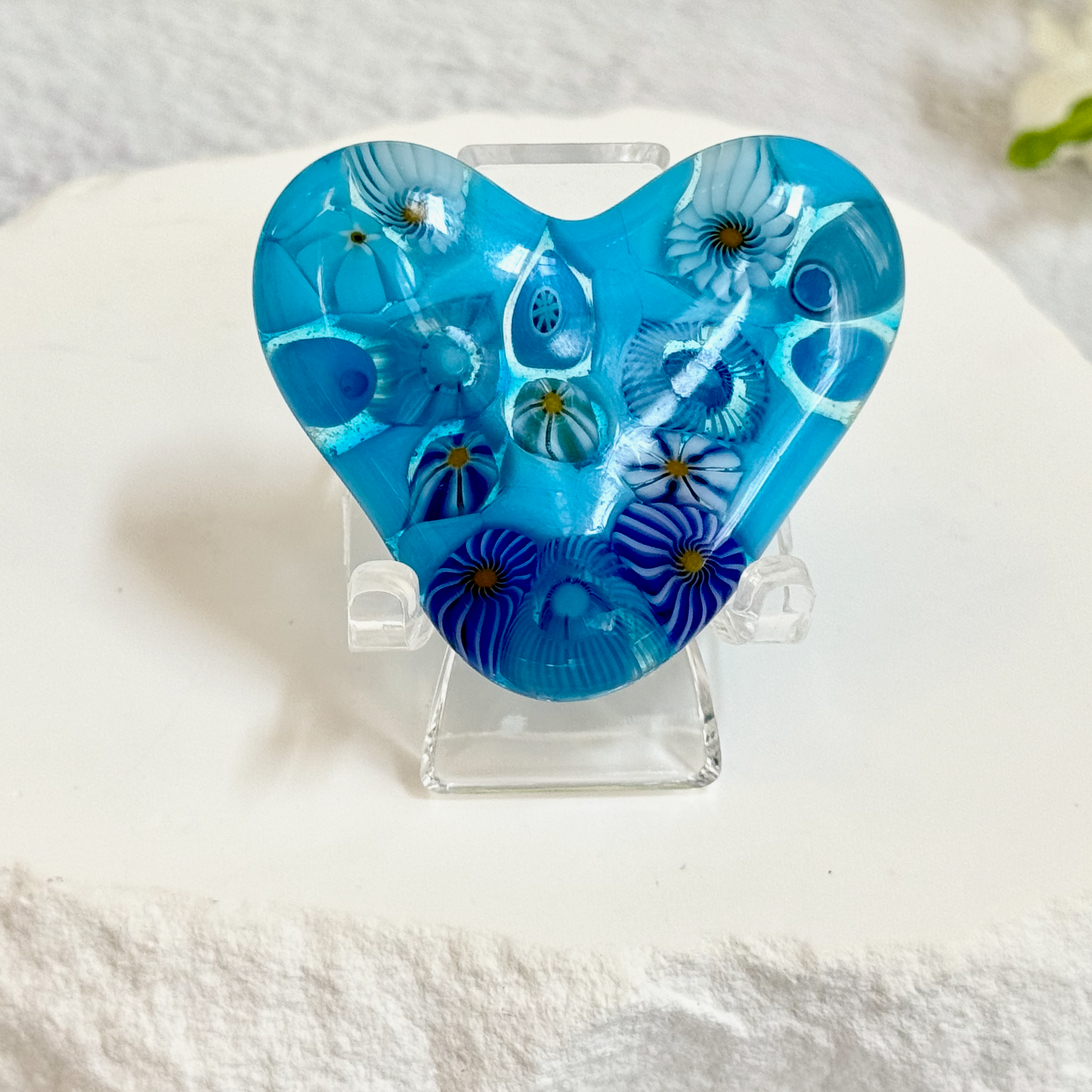 Fused Glass Pocket Heart - 4479