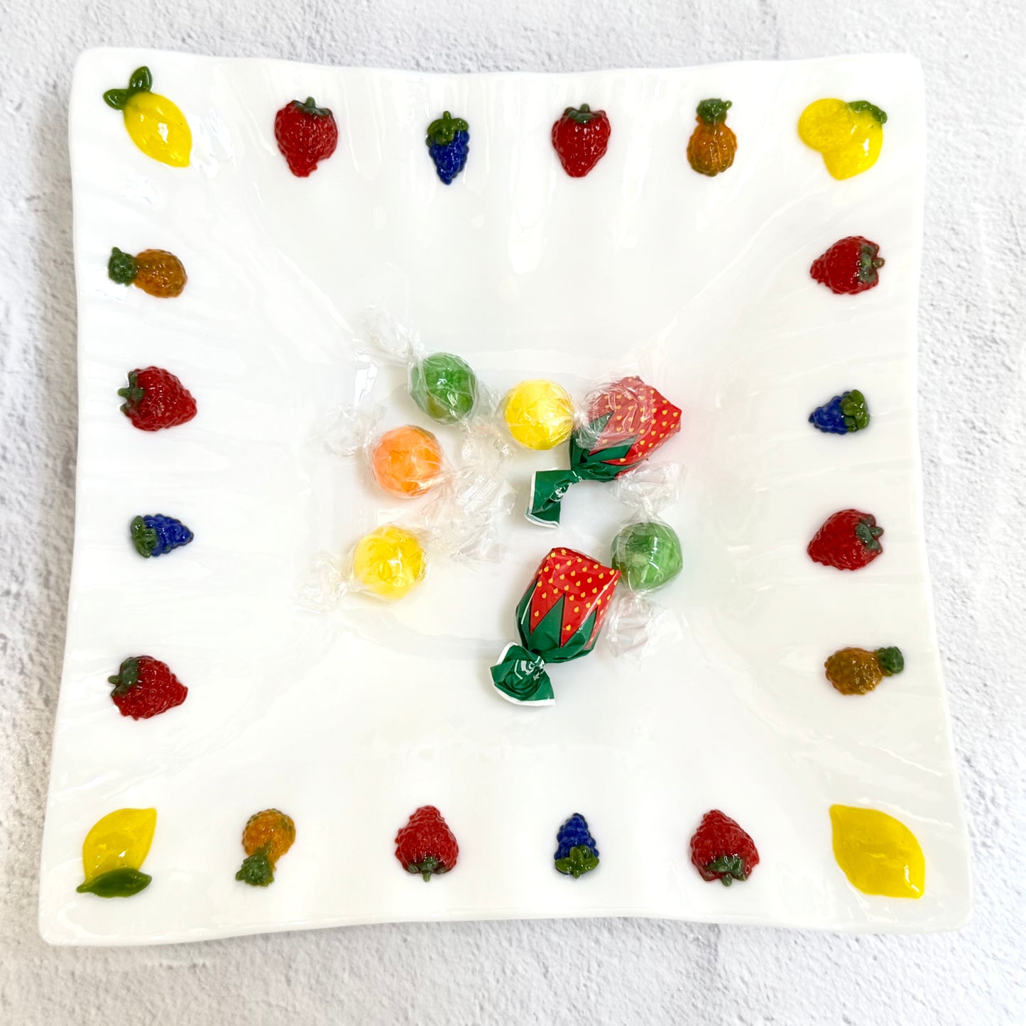 Large Fused Glass Fruit Bowl - 4492