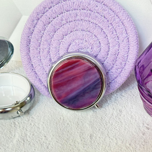 Fused Glass Topped Pill Box - 4696