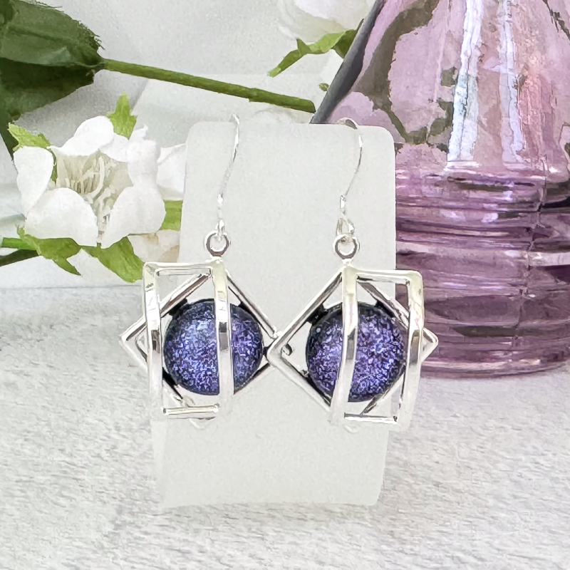 Fields of Green Fused Glass Necklace - 4706