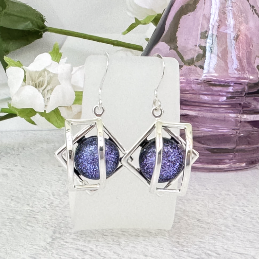 Fields of Green Fused Glass Necklace - 4706