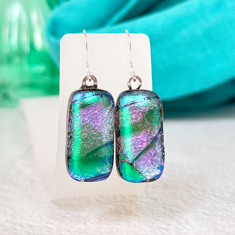 Field of Flowers Fused Glass Necklace - 4714