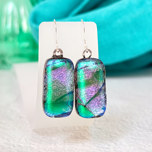 Field of Flowers Fused Glass Necklace - 4714