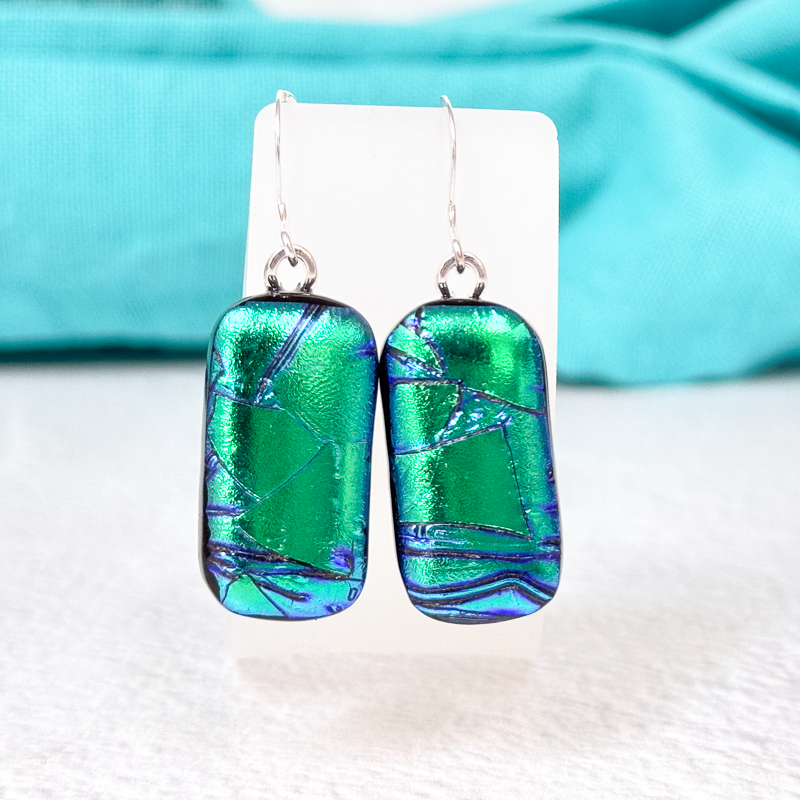 Field of Flowers Fused Glass Cuff Bracelet - 4722