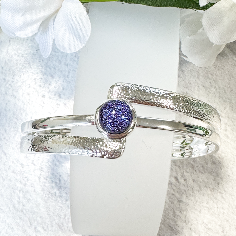 Window Dichroic Fused Glass Earrings - 4754