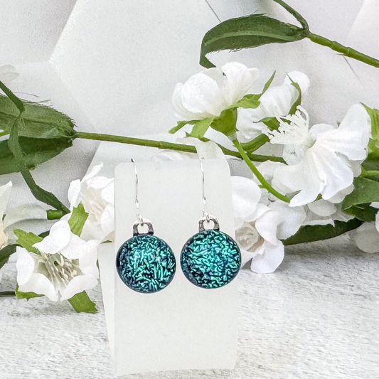 Layered Ripple Dichroic Fused Glass Necklace - 4768