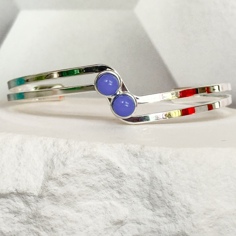 Opalescent Dichroic Fused Glass Earrings - 4779