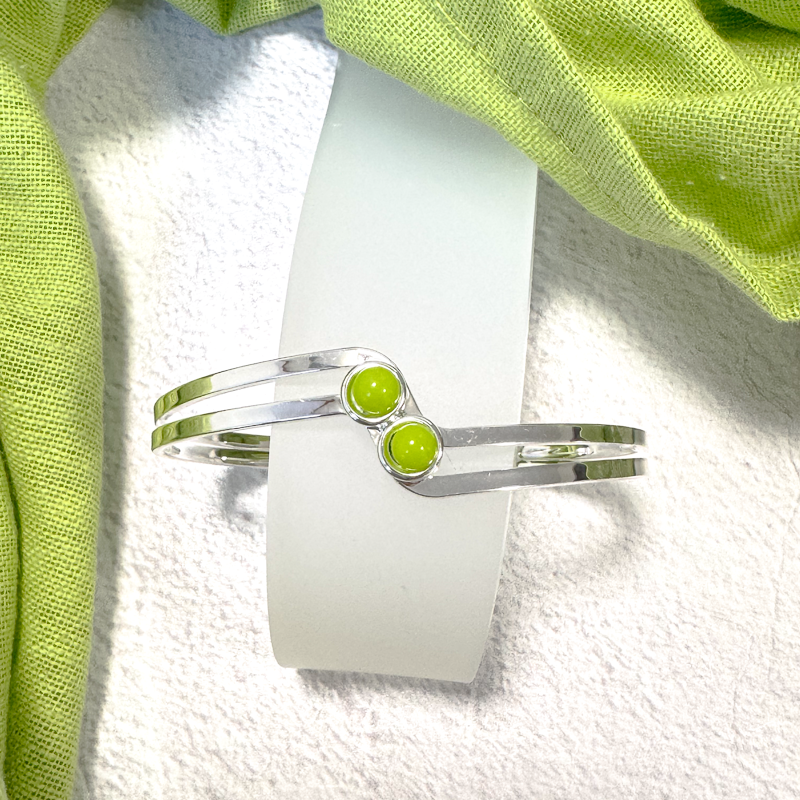 Earthy Dichroic Fused Glass Earrings - 4782