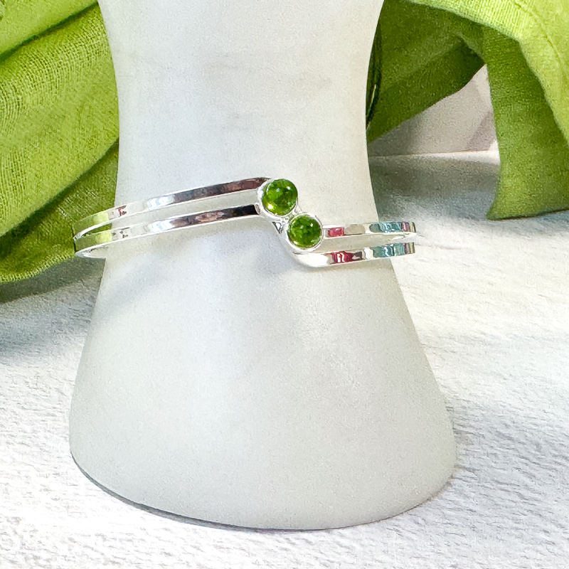 Wavy Fused Glass Cuff Bracelet - 4791