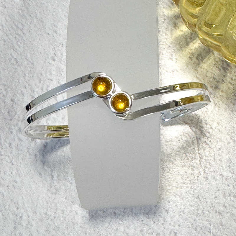 Ocean Bubbles Fused Glass Cuff Bracelet - 4793