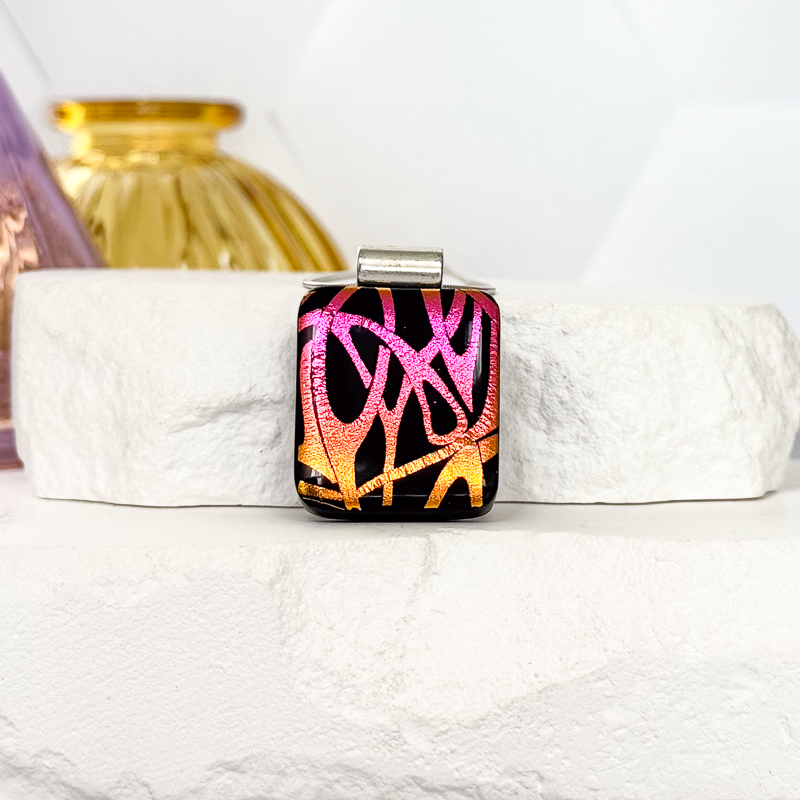 Streamers Dichroic Fused Glass Necklace - 4940