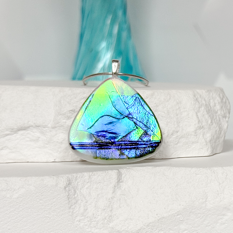 Indescribable Dichroic Fused Glass Necklace - 4963