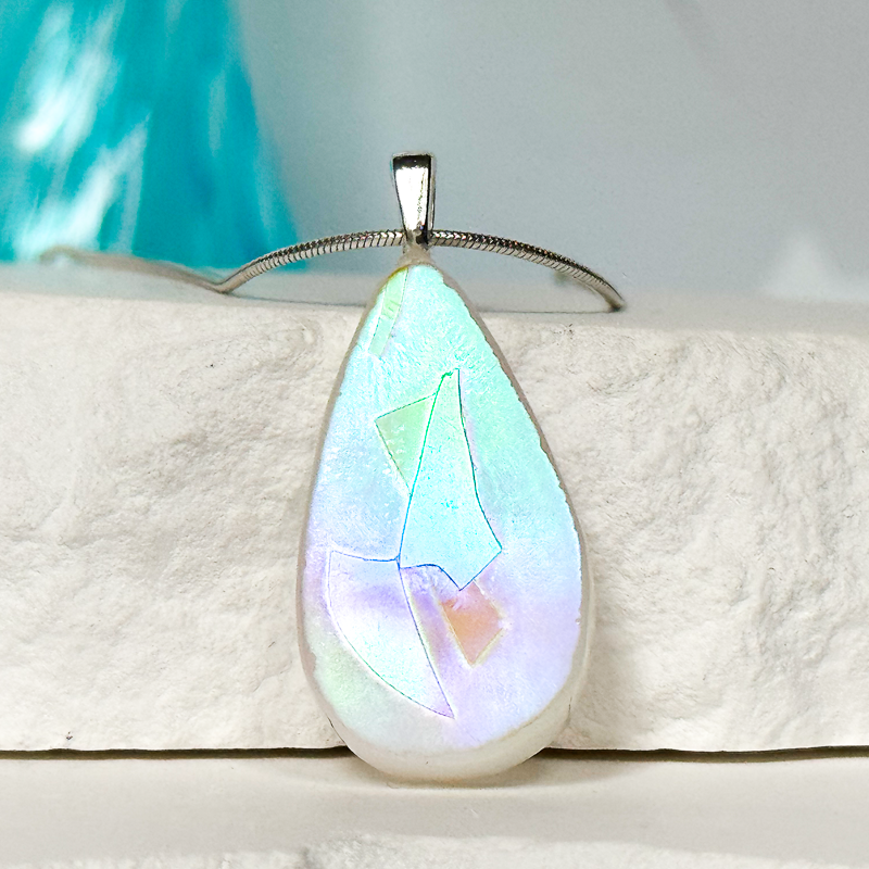 Indescribable Dichroic Fused Glass Necklace - 4967