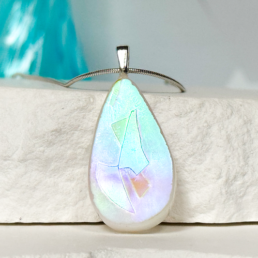Indescribable Dichroic Fused Glass Necklace - 4967