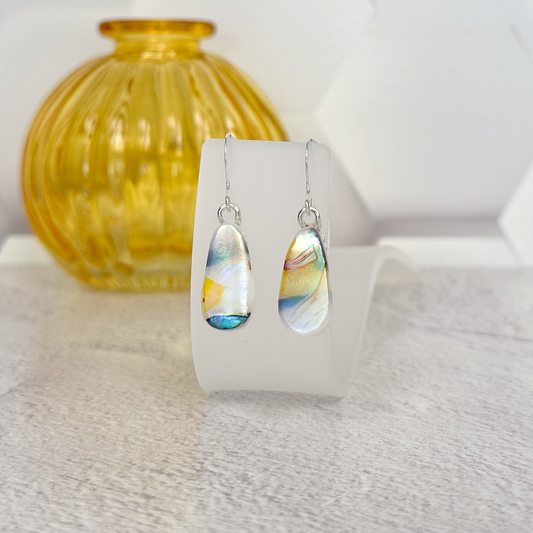 Indescribable Dichroic Fused Glass Earrings - 4968