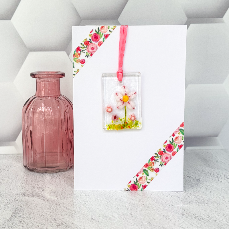 Fused Glass Suncatcher or Magnet Greeting Cards - Premade-4988