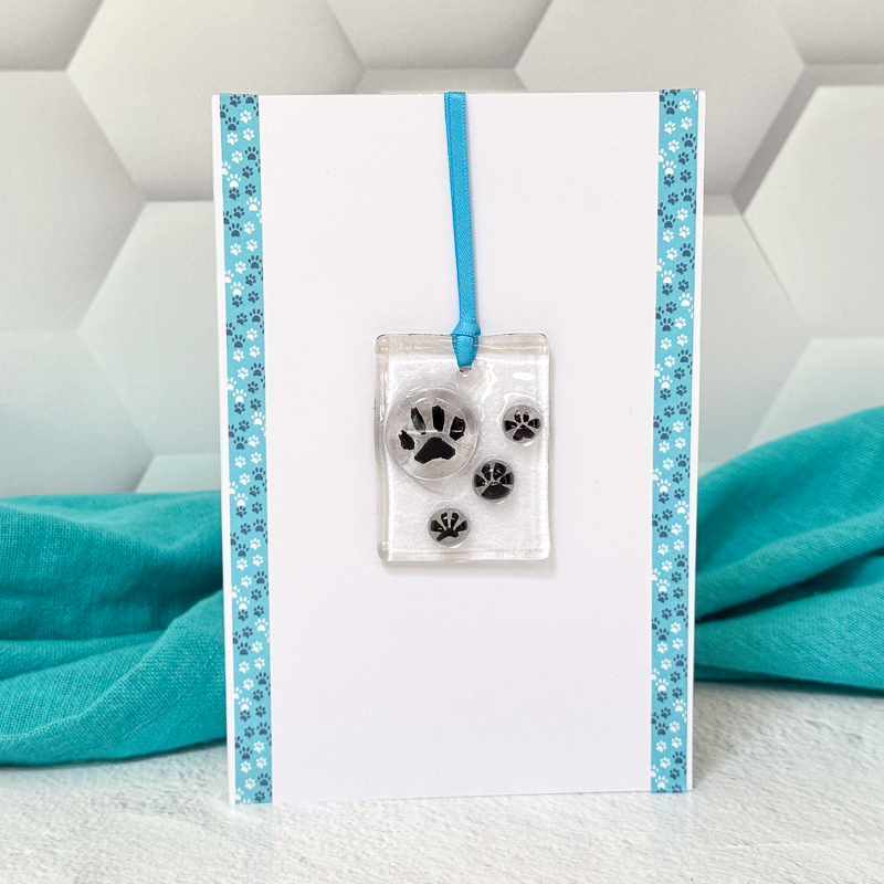 Fused Glass Suncatcher or Magnet Greeting Cards - Premade-4988