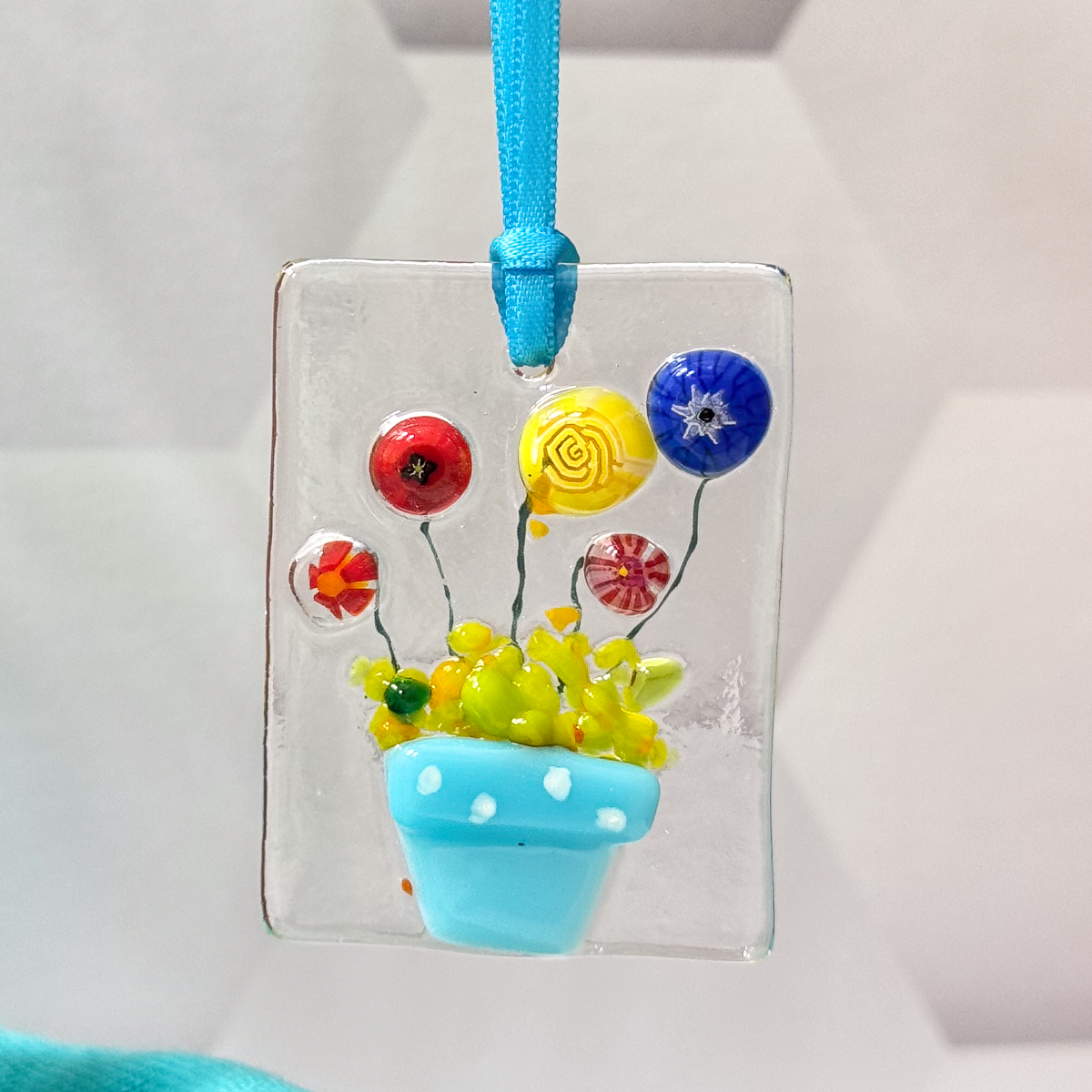 Fused Glass Suncatcher with or without Greeting Card-4989